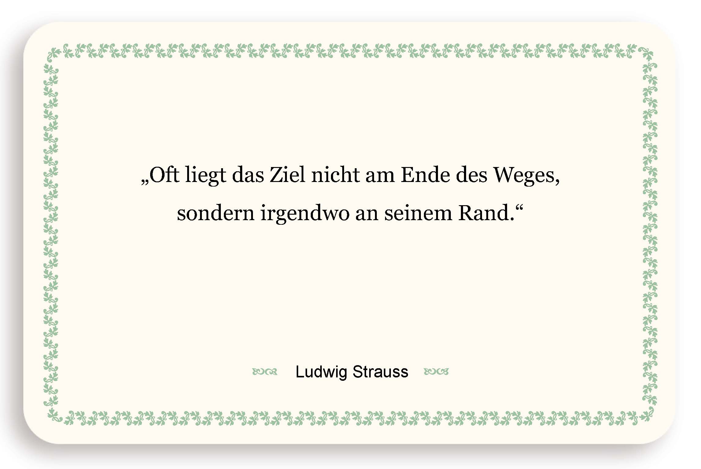 Zitatkarte - Der Weg